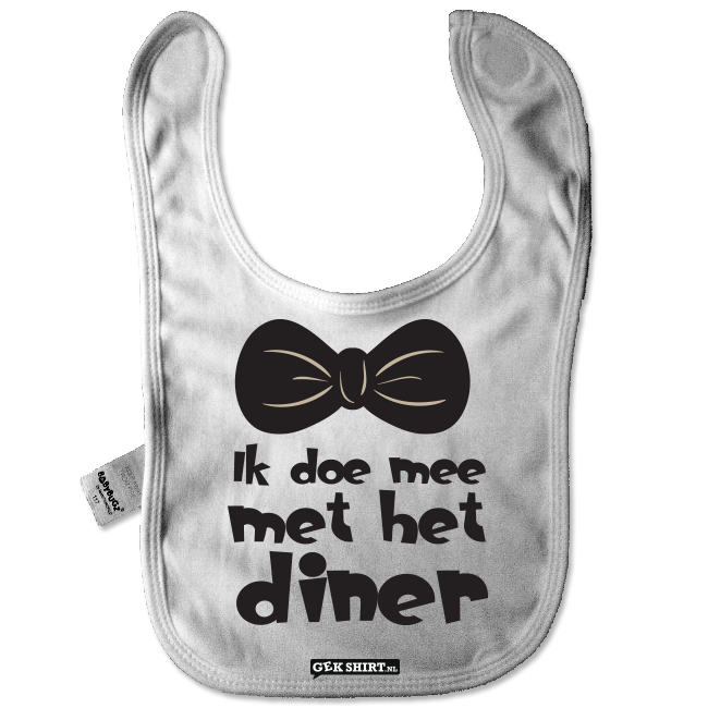 Ik doe mee met het diner Slabbetje met vlinderstrik