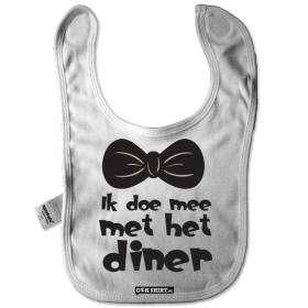 Ik doe mee met het diner Slabbetje met vlinderstrik