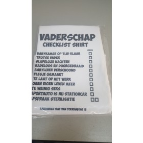 Vaderschap checklist shirt